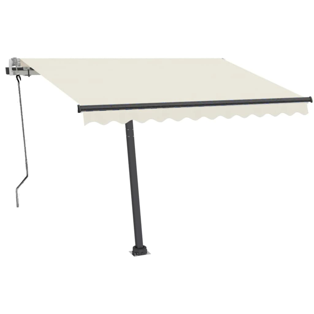 Retractile foot awning 350x250 cm cream