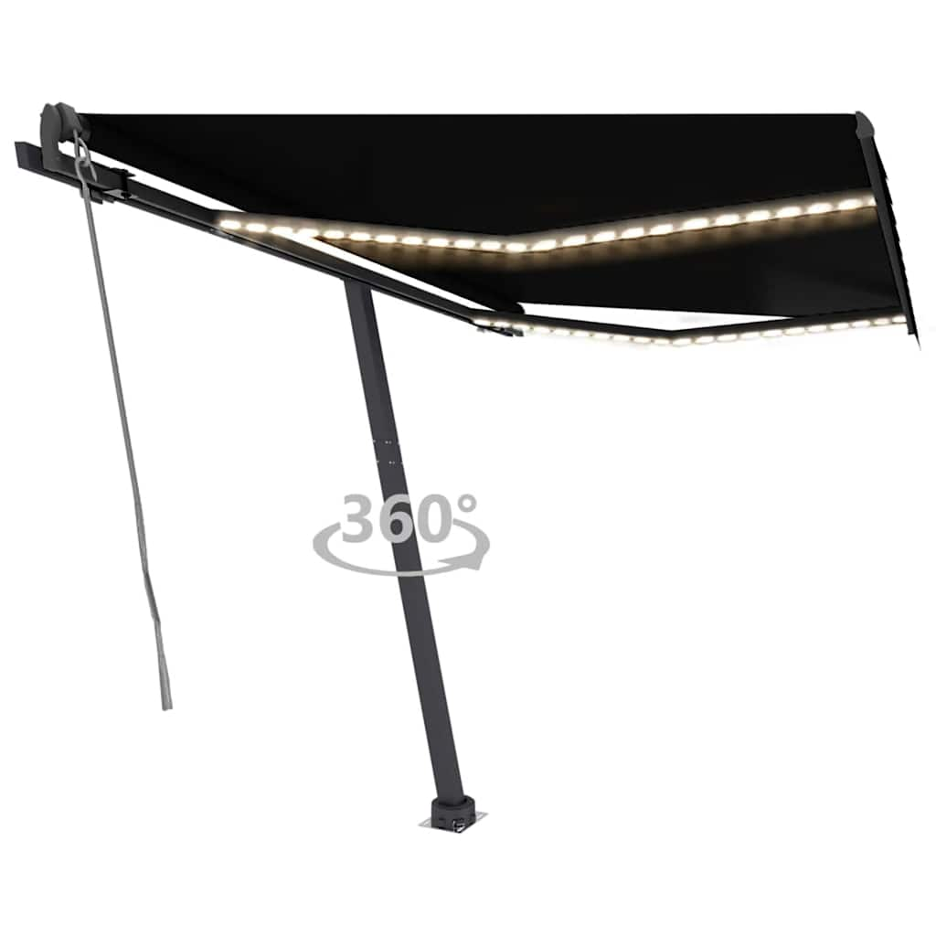 Vetonek Toldo automático con LED y sensor de viento antracita 350x250cm