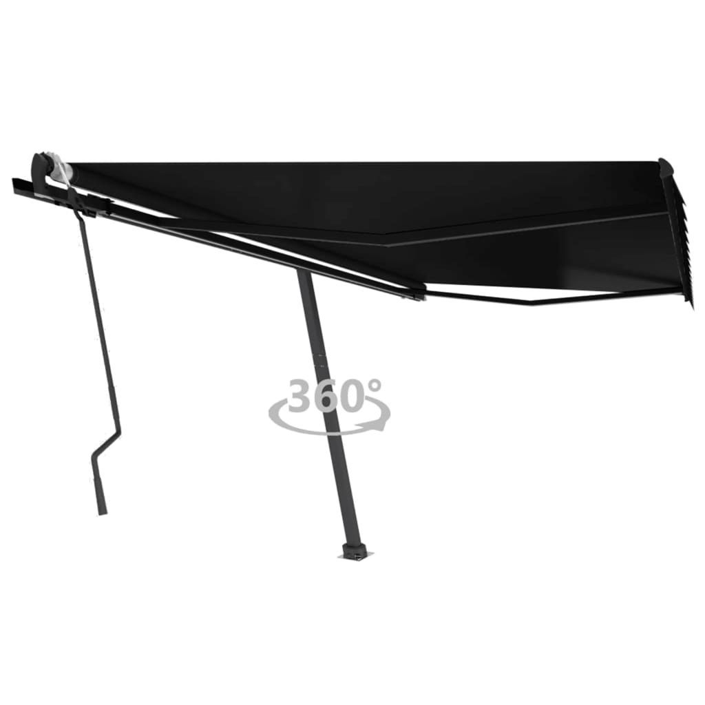 Vetonek Toldo de pie retráctil manual gris antracita 400x300 cm