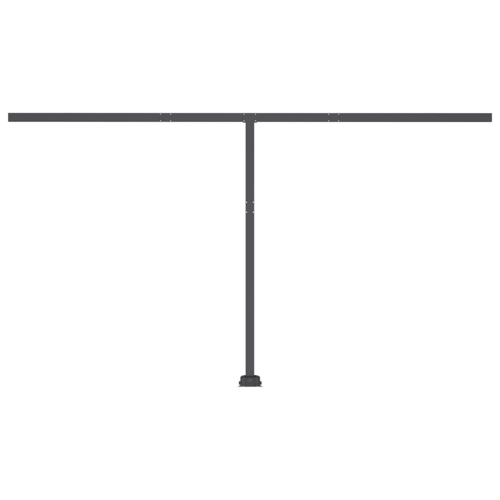 Toldo de pie retráctil manual gris antracita 400x300 cm vidaXL