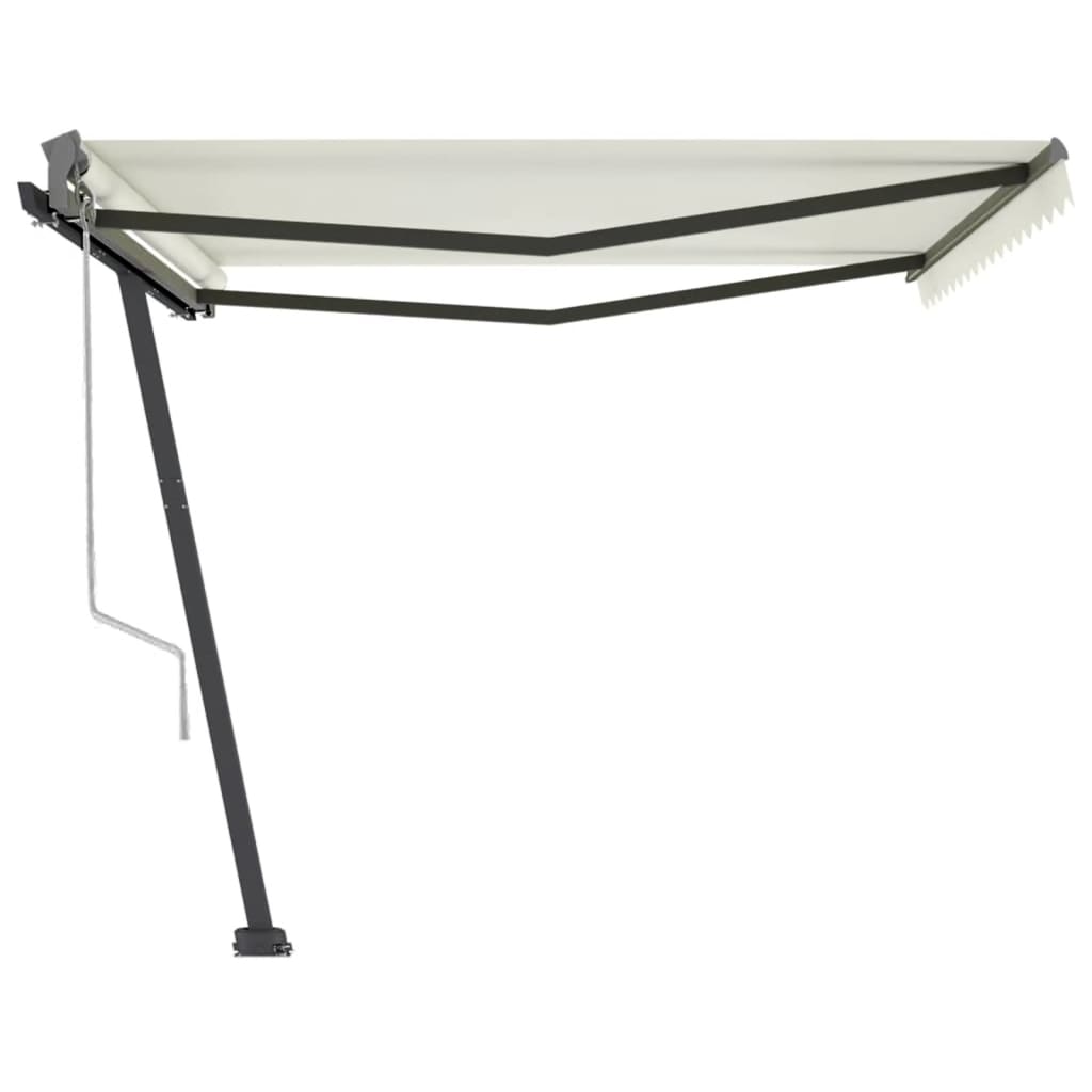 Toldo de pie automático crema 400x300 cm vidaXL