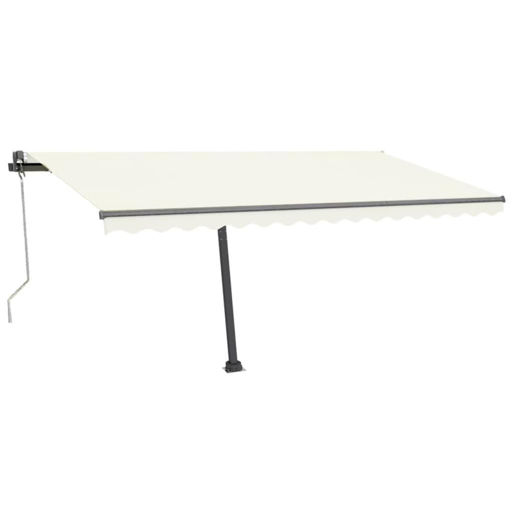 Toldo de pie automático crema 400x300 cm vidaXL