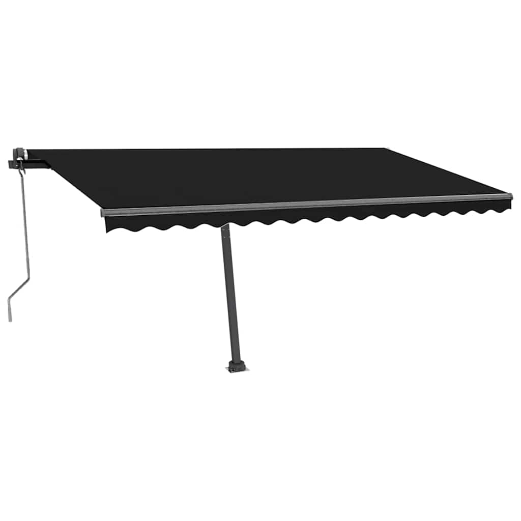 Toldo de pie automático gris antracita 450x300 cm