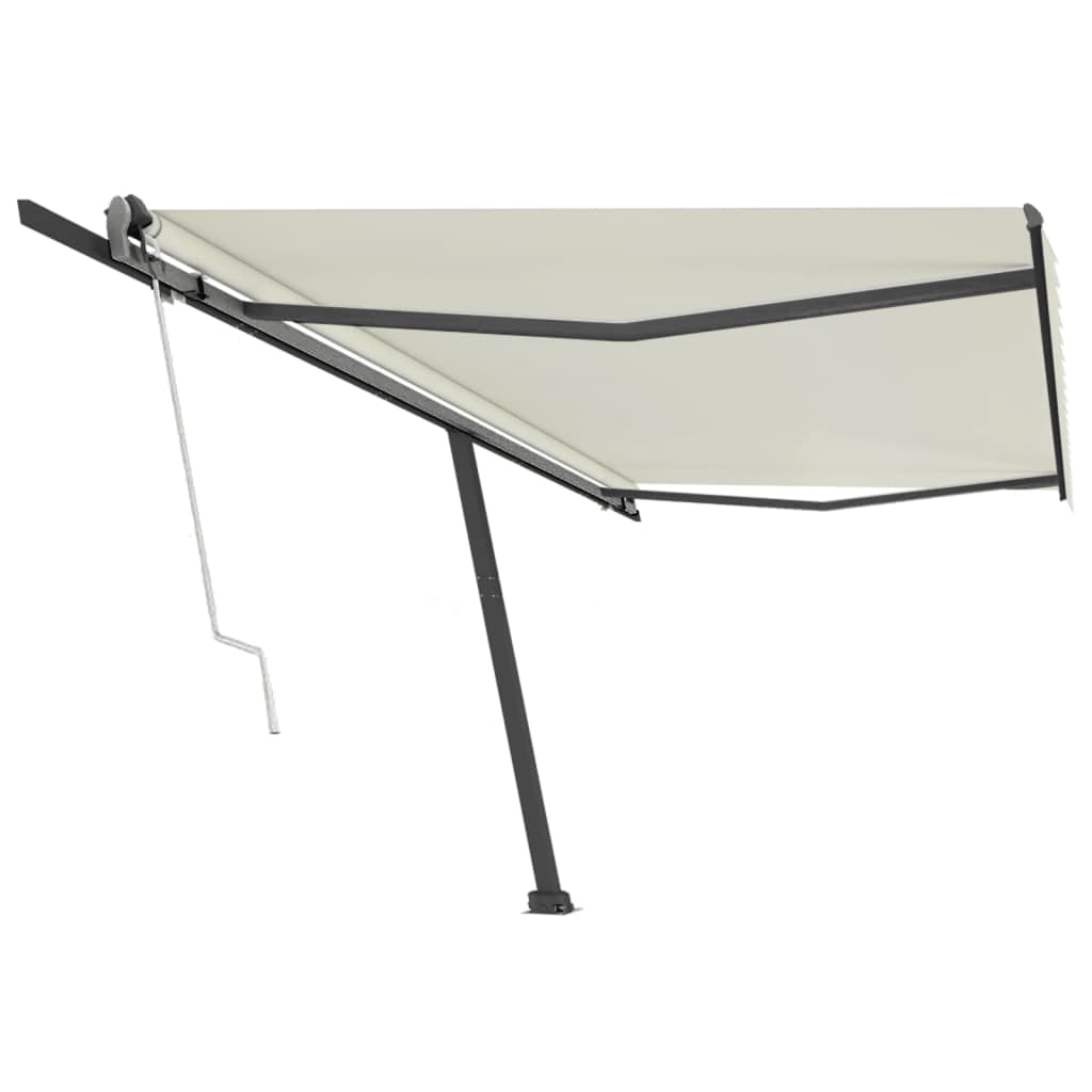 Toldo de pie automático crema 500x300 cm vidaXL