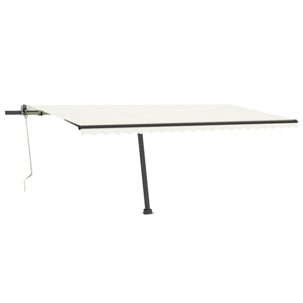 Toldo de pie automático crema 500x300 cm vidaXL