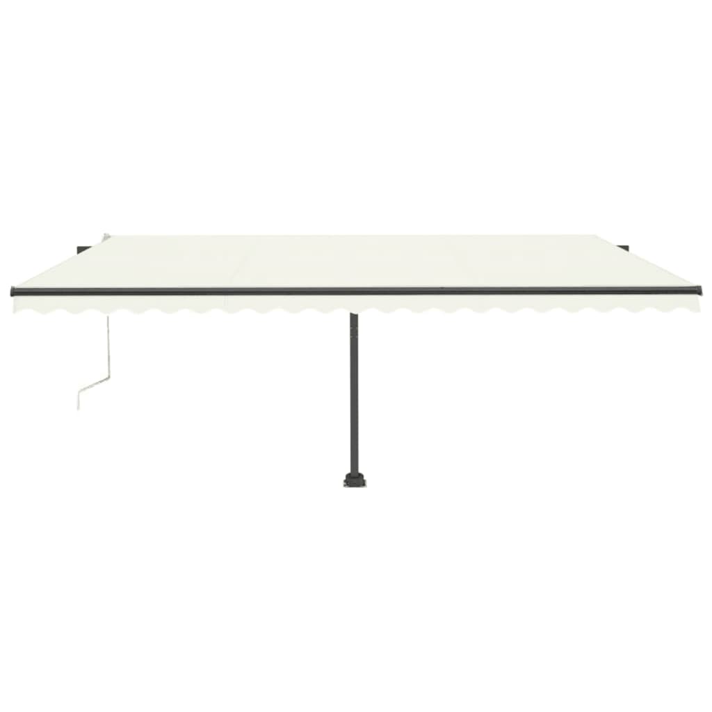 Toldo de pie automático crema 500x300 cm vidaXL