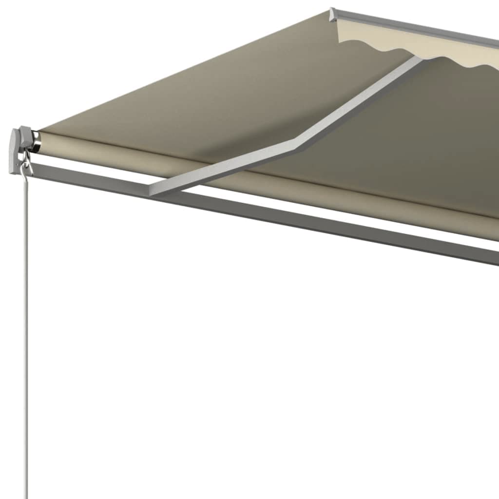 Toldo de pie automático crema 500x300 cm vidaXL