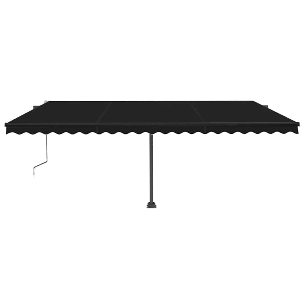 Toldo de pie automático gris antracita 500x300 cm