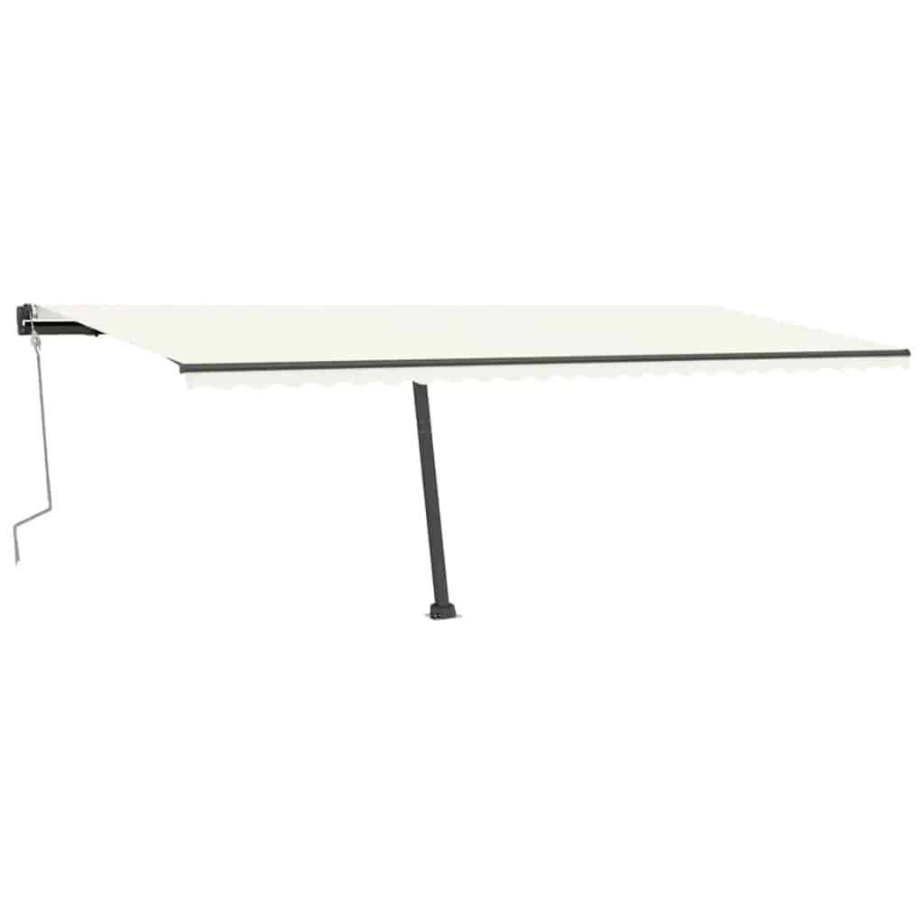 Retractile foot awning 600x300 cm cream