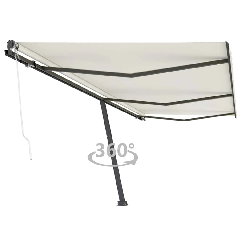 Vetonek Toldo de pie automático color crema 600x300 cm