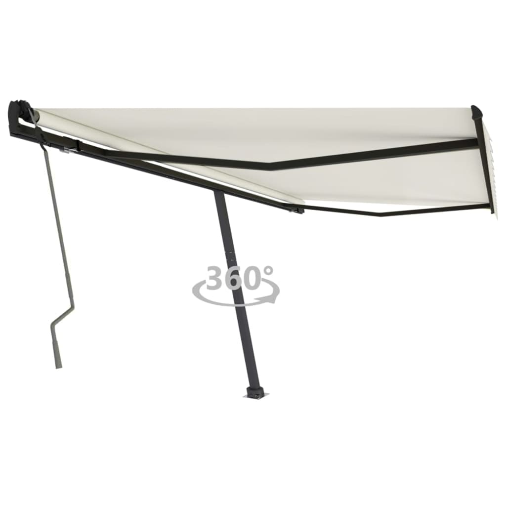 Vetonek Toldo de pie manual retráctil crema 400x350 cm