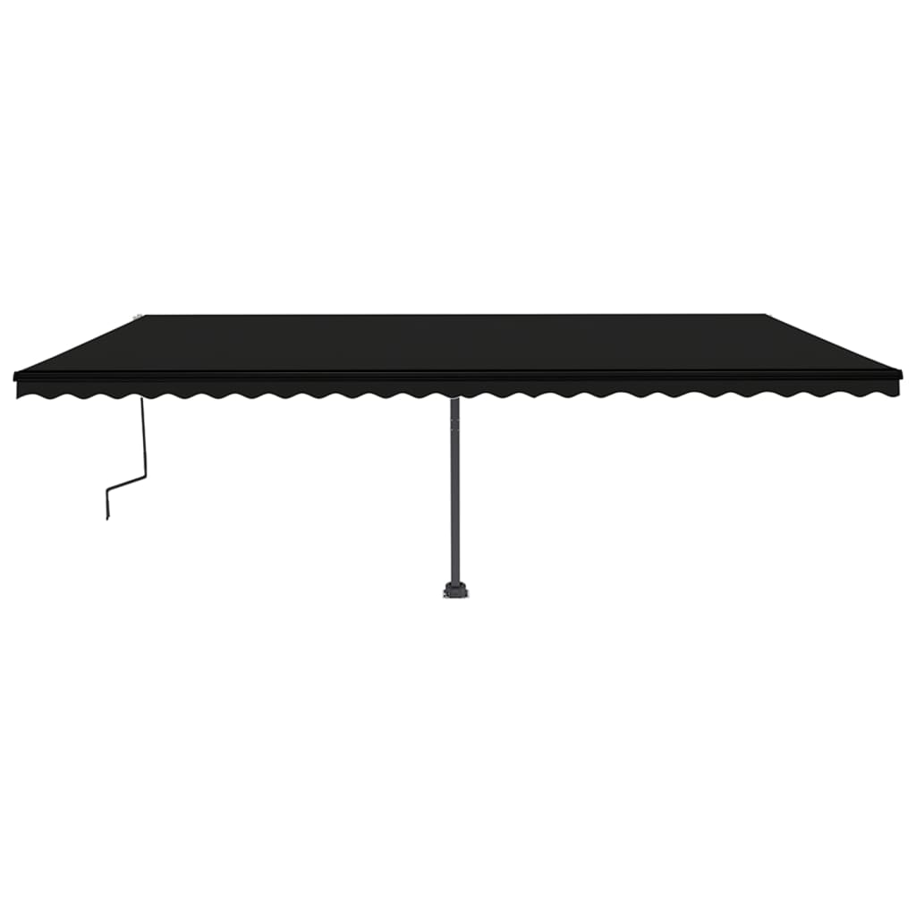 Retractile foot awning Gray manual 600x350 cm