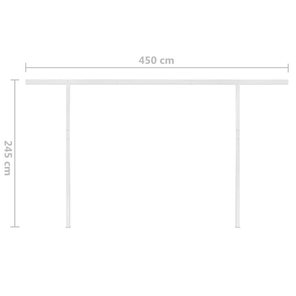 Toldo retráctil automático con postes naranja y marrón 4x3 m vidaXL