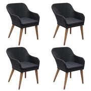 Juego de comedor para jardín 5 piezas negro V9480 Vetonek