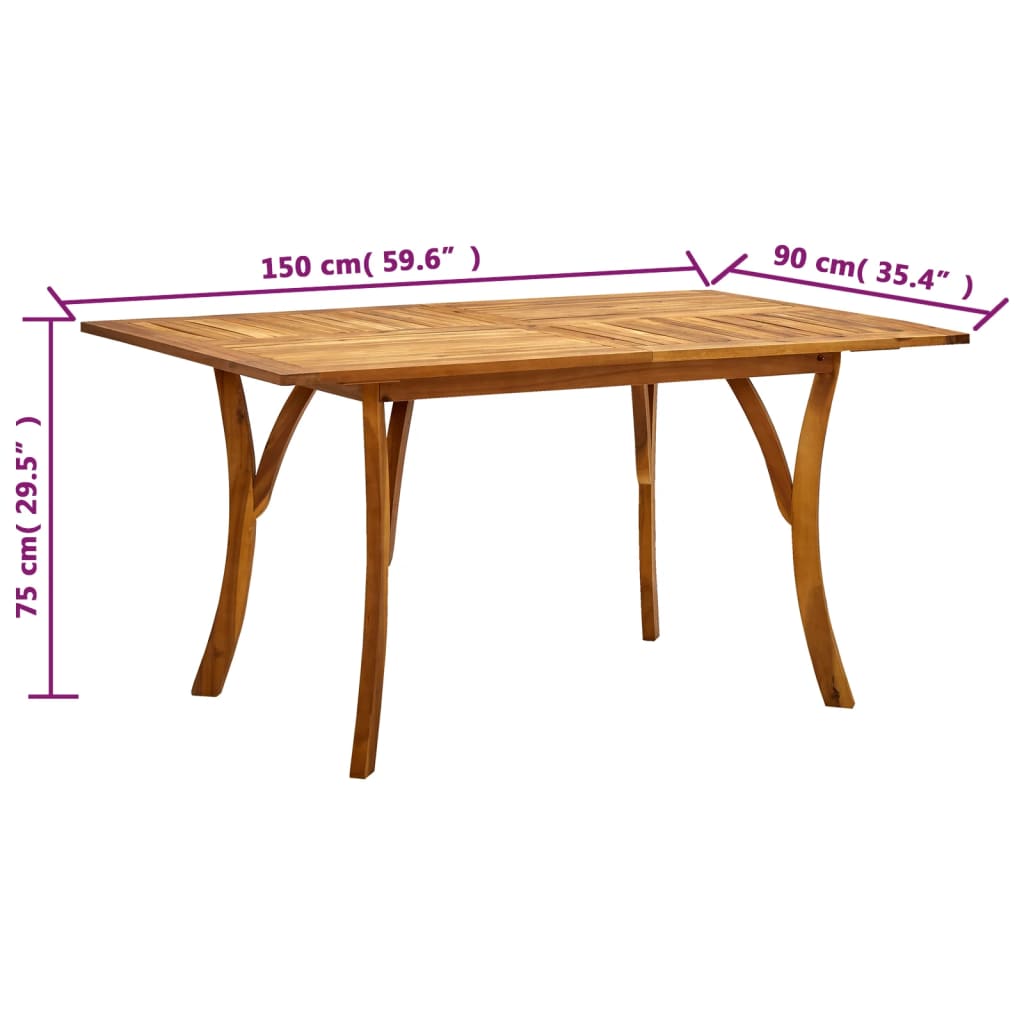 Juego de comedor para jardín de 5 piezas marrón vidaXL