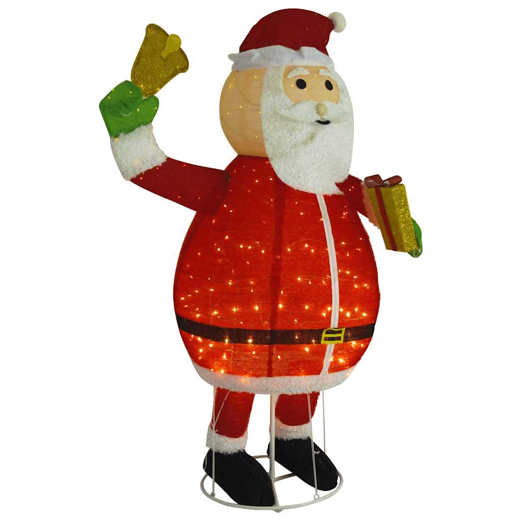 Papá Noel de Navidad decorativo con LEDs tela lujosa 180 cm