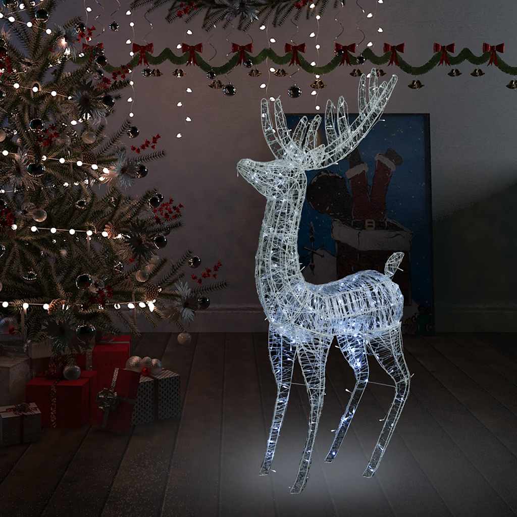 Vetonek Reno navideño acrílico XXL 250 LEDs blanco frío 180 cm