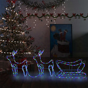 Renos y trineo de navidad decoración jardín 576 leds v5047 Vetonek