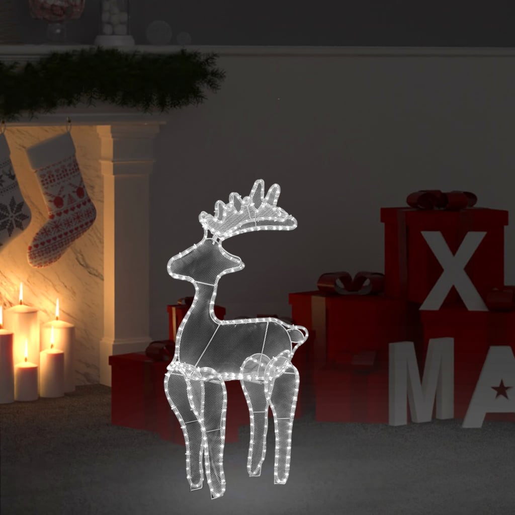 Vetonek Reno de Navidad con malla 306 LED 60x24x89 cm