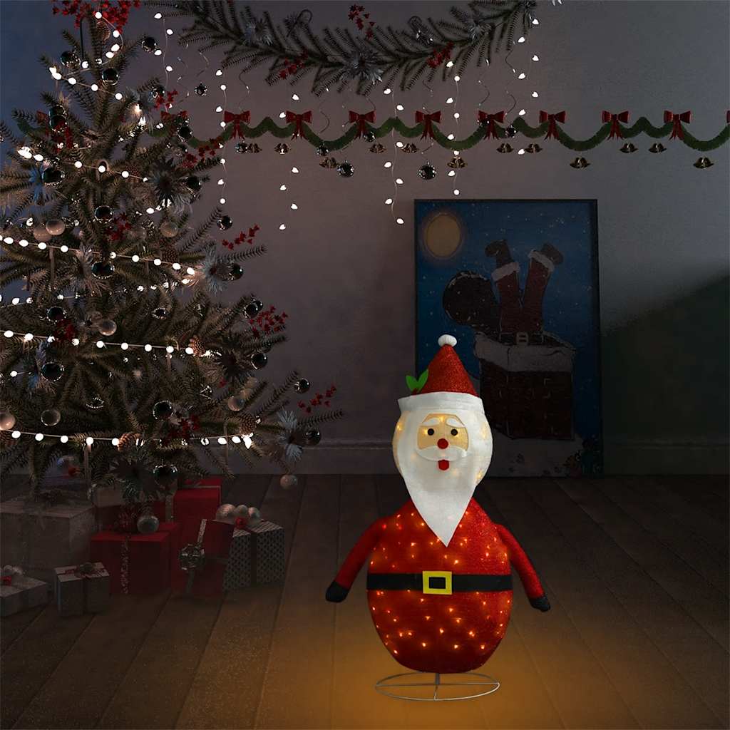 Papá Noel de Navidad decorativo con LED tela lujosa 60 cm