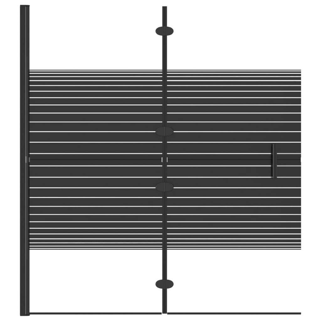 Mampara de ducha plegable ESG negro 120x140 cm