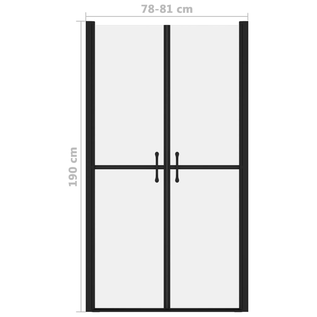 Puerta de ducha ESG esmerilado (78-81)x190 cm vidaXL