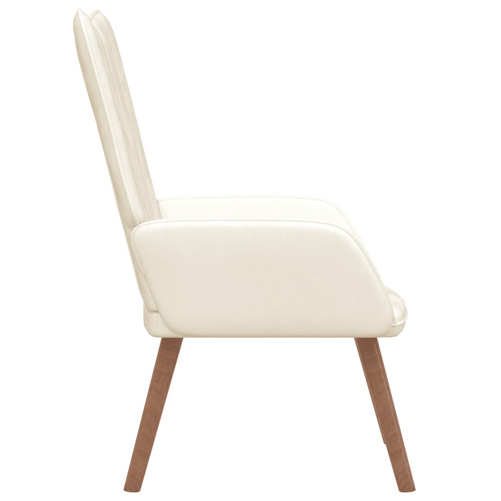 Sillón de relax de terciopelo blanco crema vidaXL