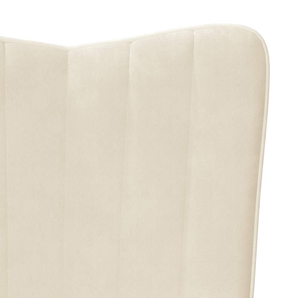 Sillón de relax de terciopelo blanco crema vidaXL