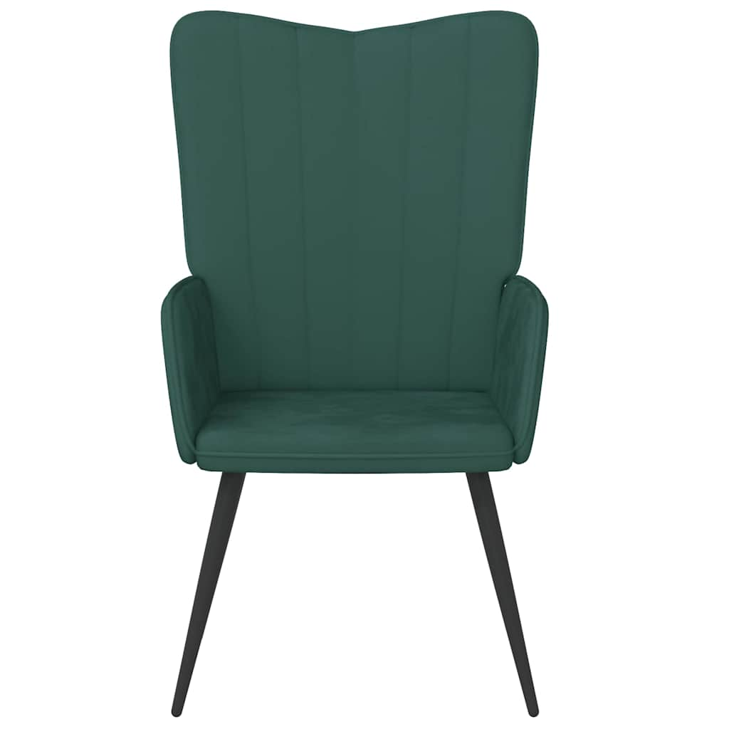 Sillón de relax de terciopelo verde oscuro vidaXL