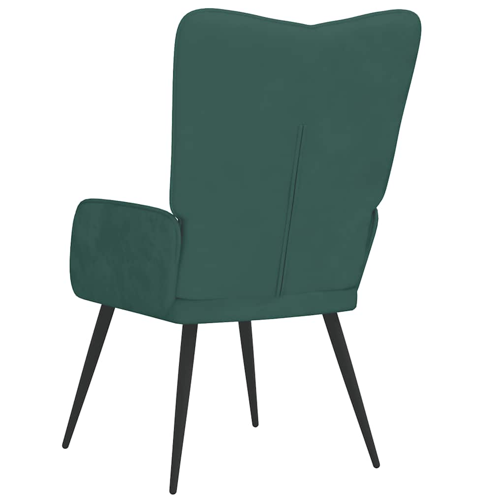 Sillón de relax de terciopelo verde oscuro vidaXL