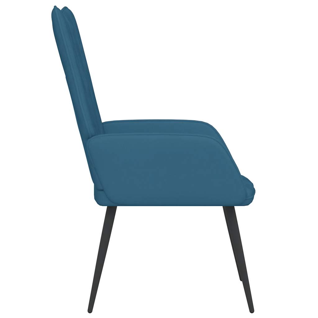 Sillón de relax de terciopelo azul vidaXL