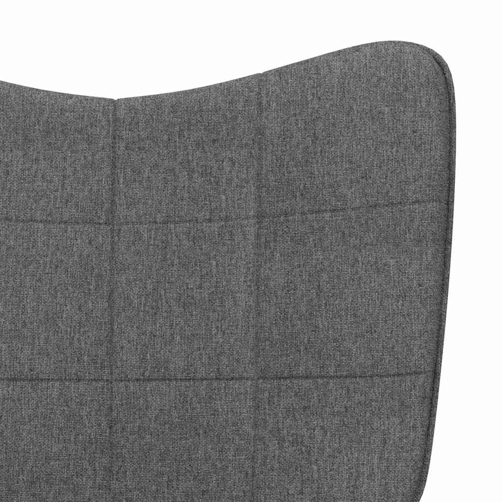 Silla de relajación de tela gris oscuro vidaXL