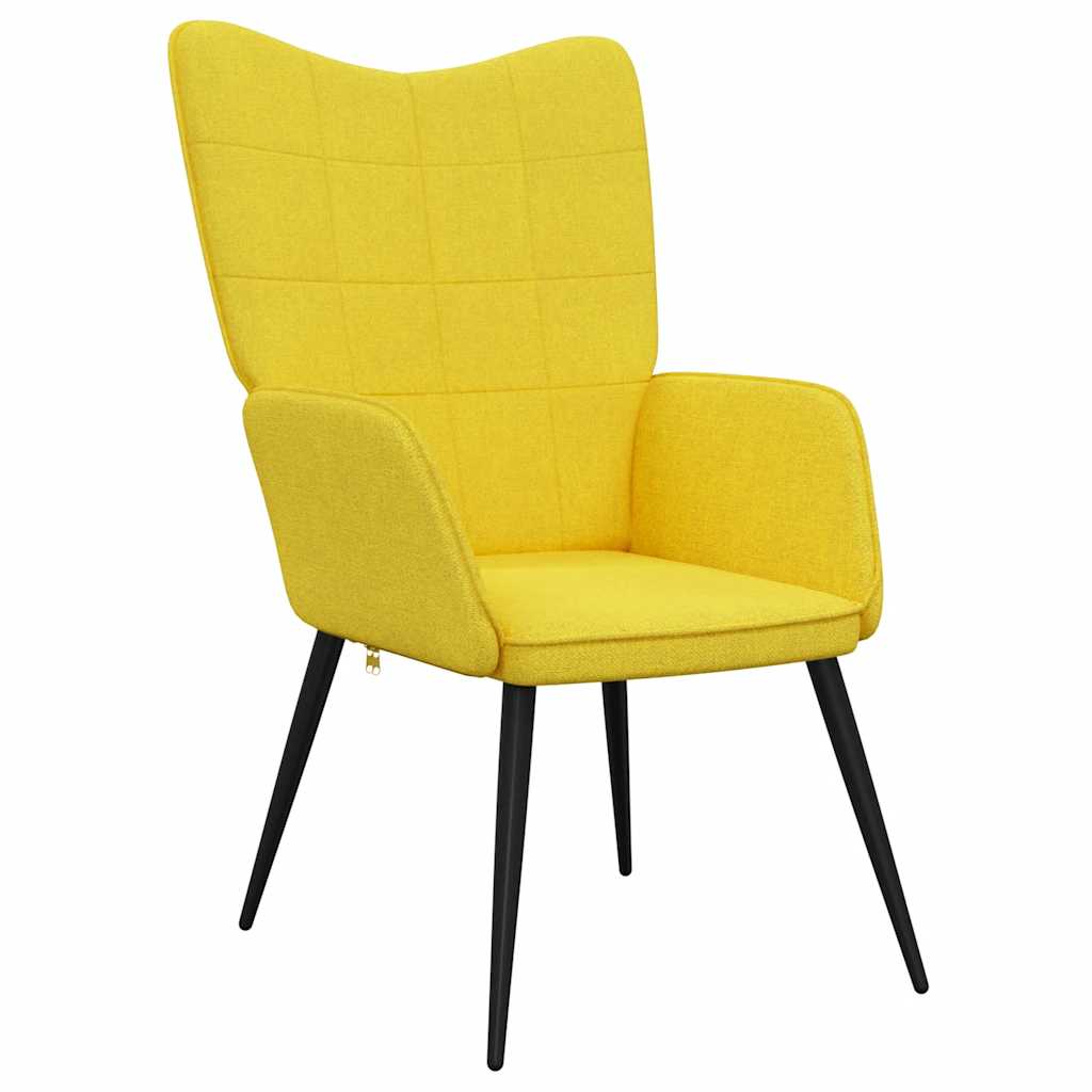 Sillón de relax de tela amarillo mostaza vidaXL