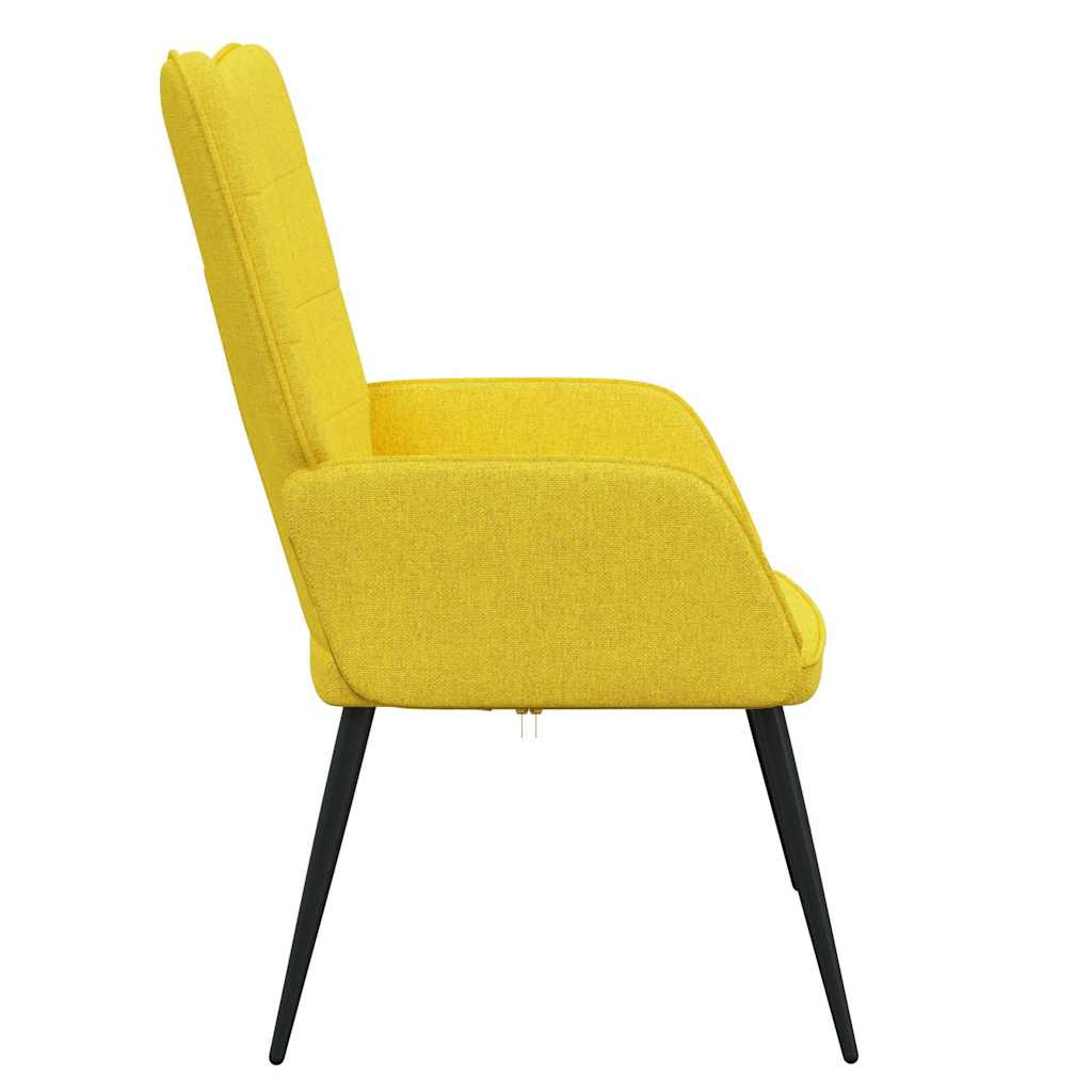 Sillón de relax de tela amarillo mostaza vidaXL