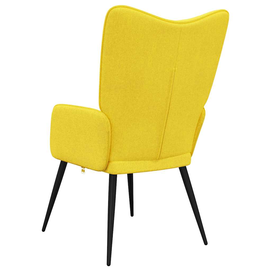 Sillón de relax de tela amarillo mostaza vidaXL