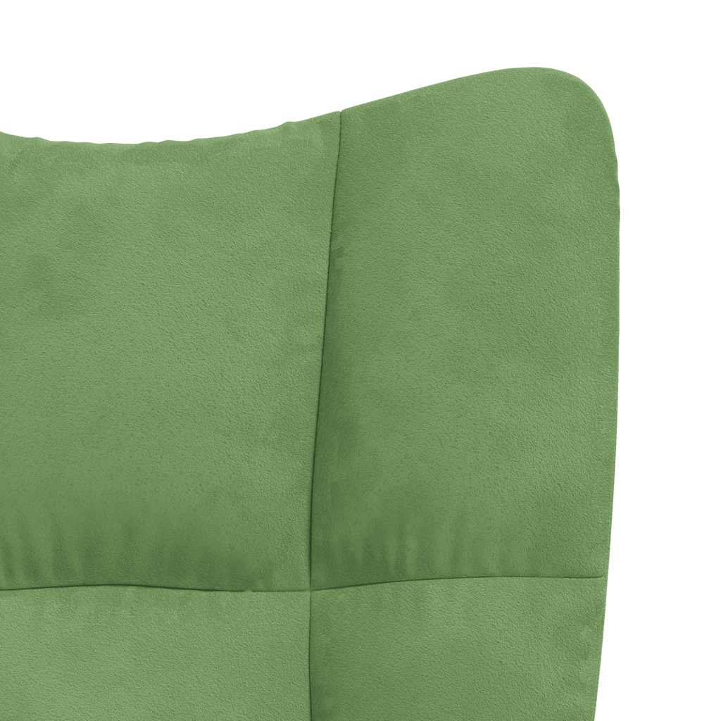 Sillón de relax con taburete terciopelo verde claro vidaXL