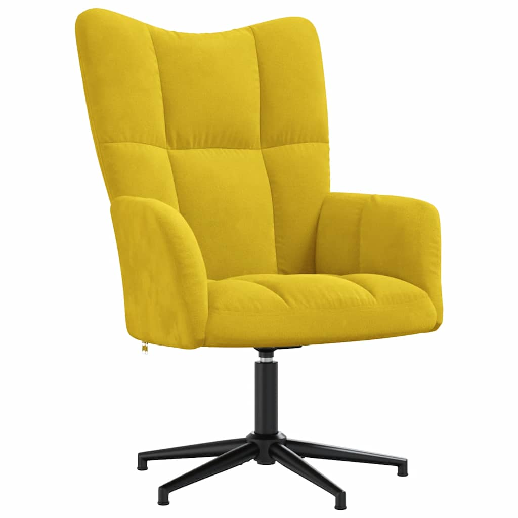 Sillón de relax de terciopelo amarillo mostaza vidaXL