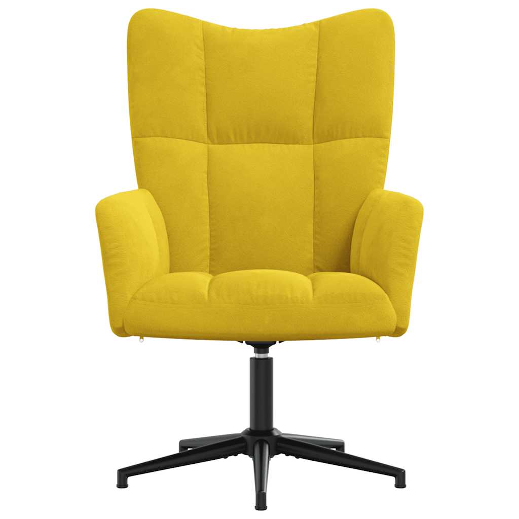 Sillón de relax de terciopelo amarillo mostaza vidaXL