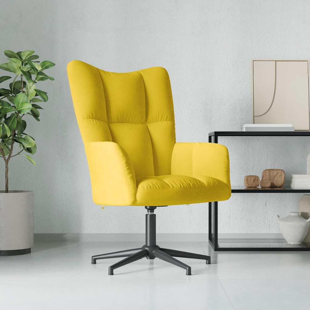 Vetonek Sillón de relax de terciopelo amarillo mostaza