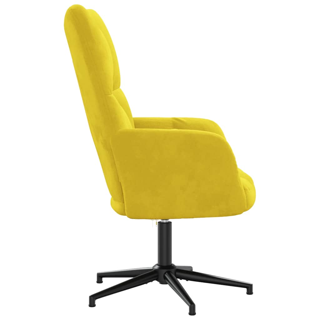 Sillón de relax de terciopelo amarillo mostaza vidaXL