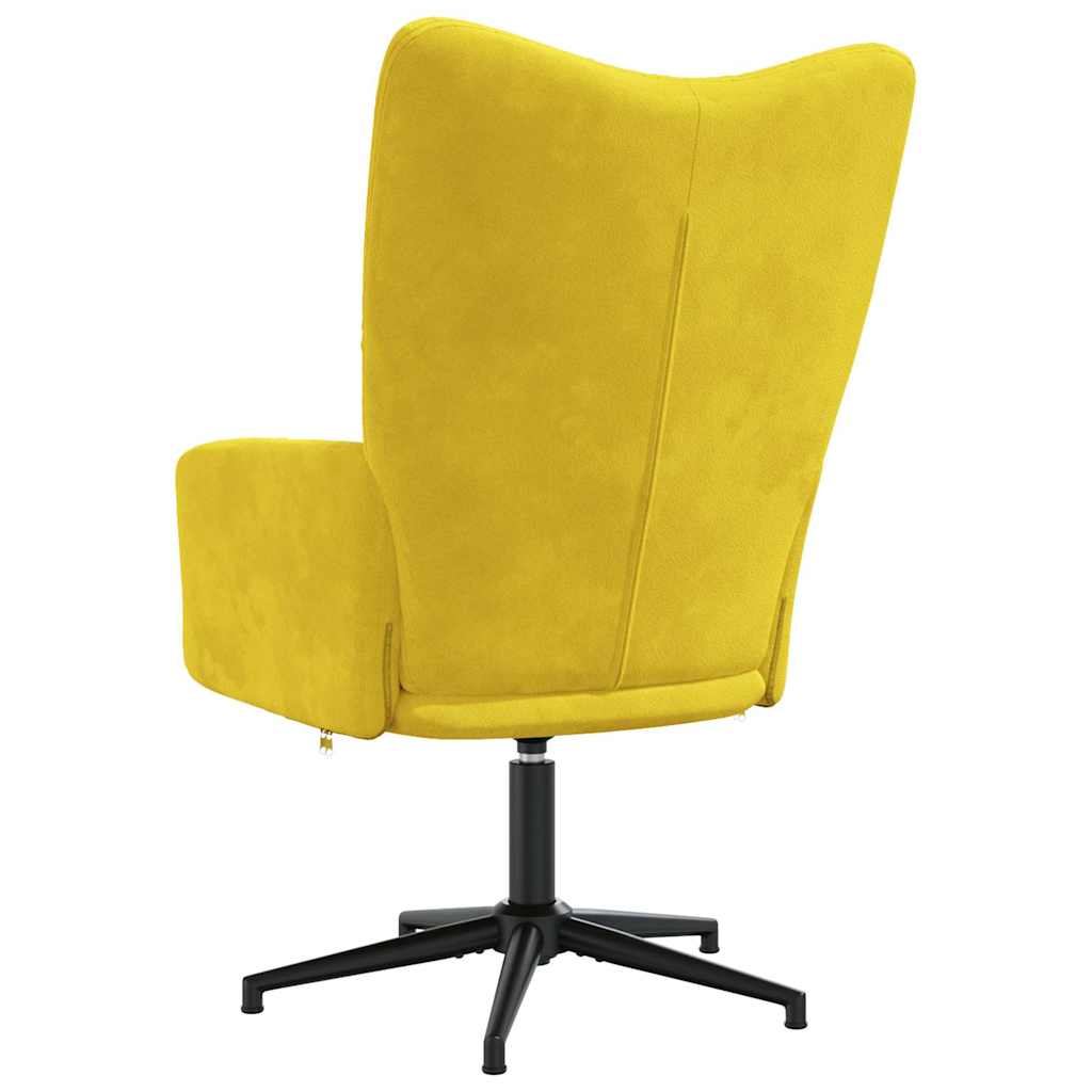 Sillón de relax de terciopelo amarillo mostaza vidaXL