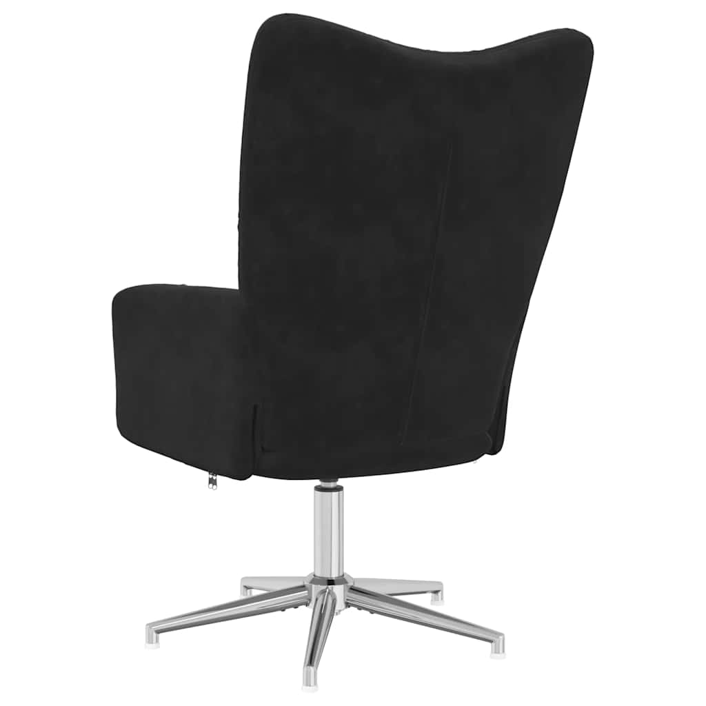 Sillón de relax de terciopelo negro vidaXL