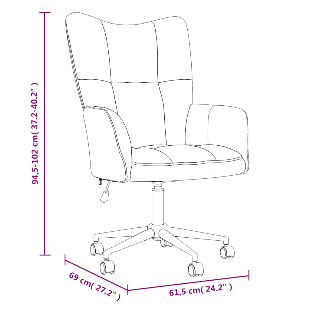 Silla de relajación de terciopelo verde oscuro vidaXL