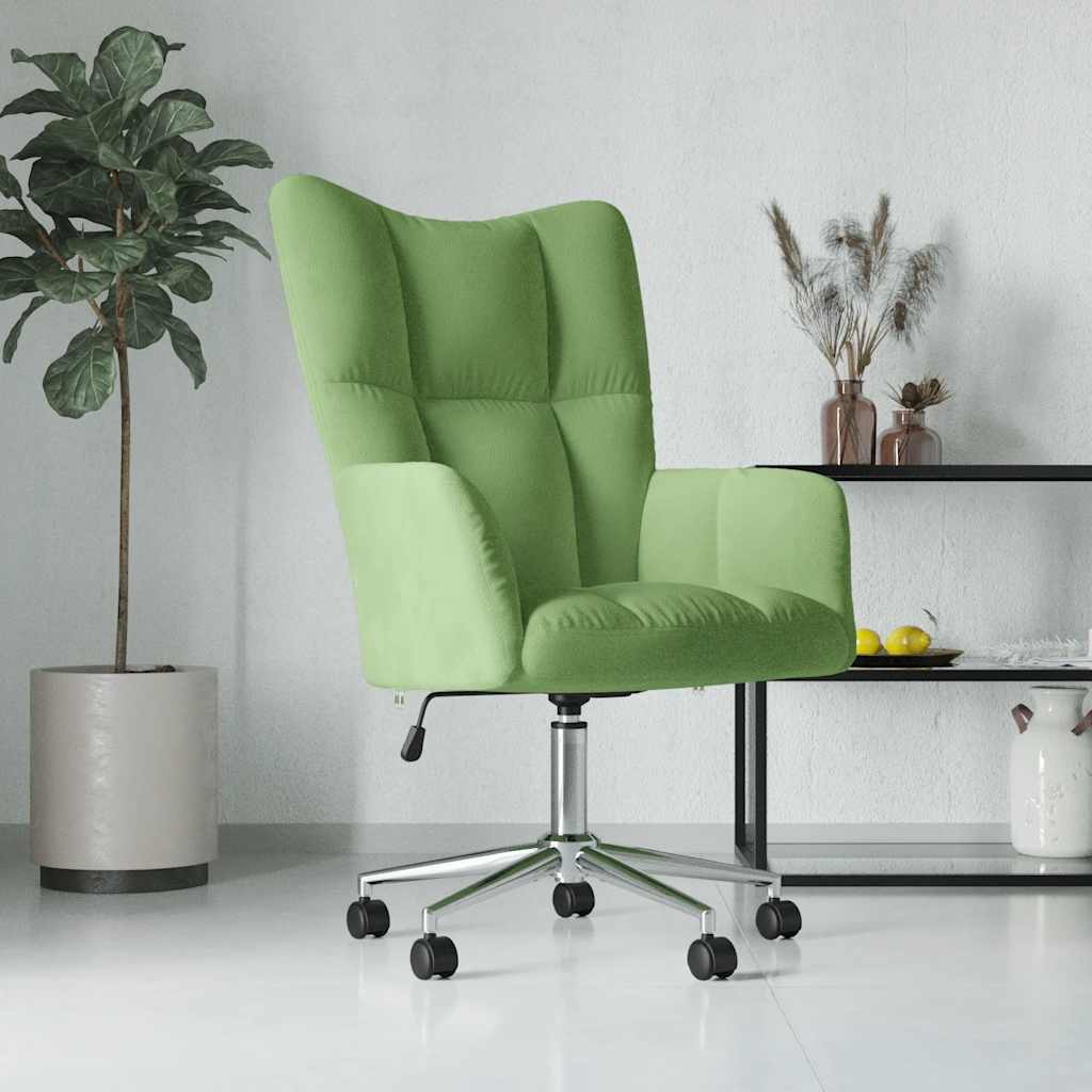 Vetonek Sillón de relax de terciopelo verde claro