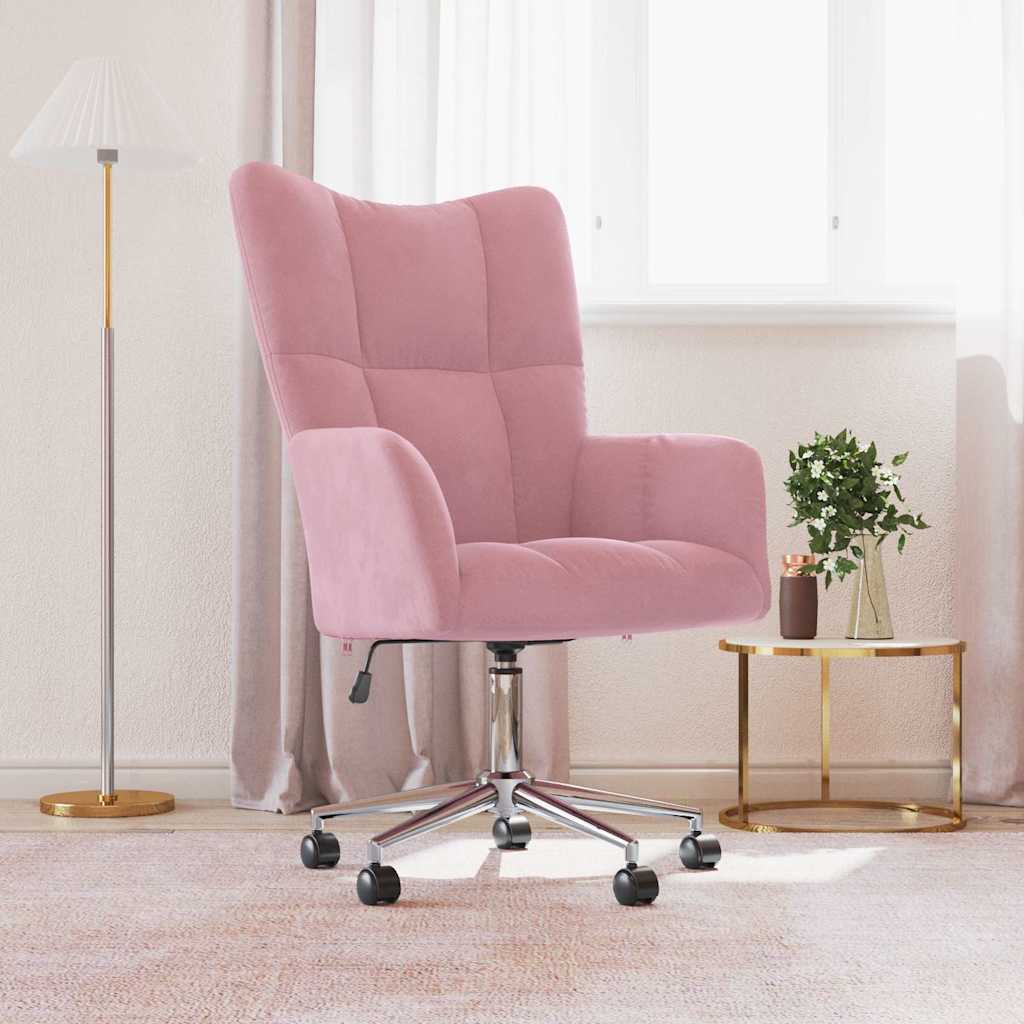 Vetonek Sillón de relax de terciopelo rosa