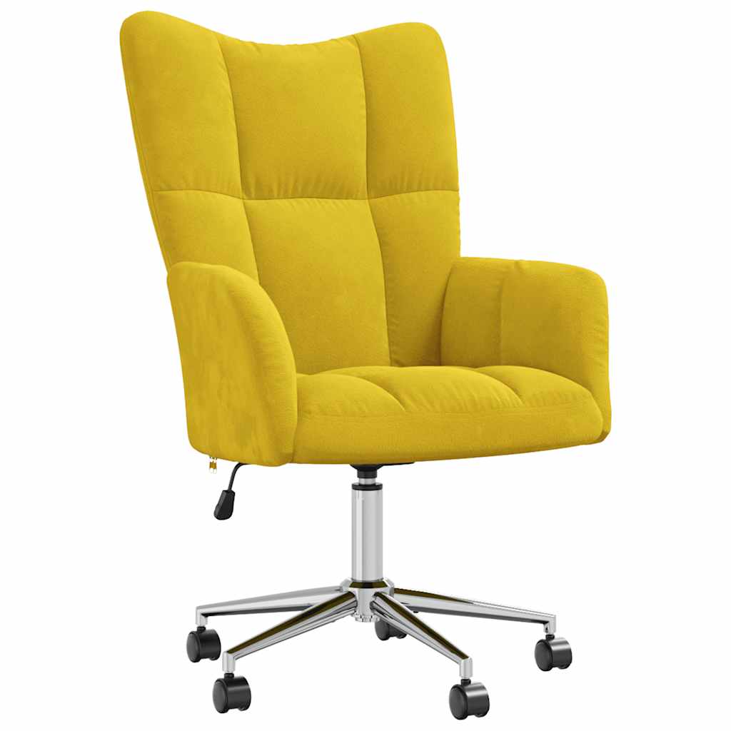 Sillón de relax de terciopelo amarillo mostaza vidaXL