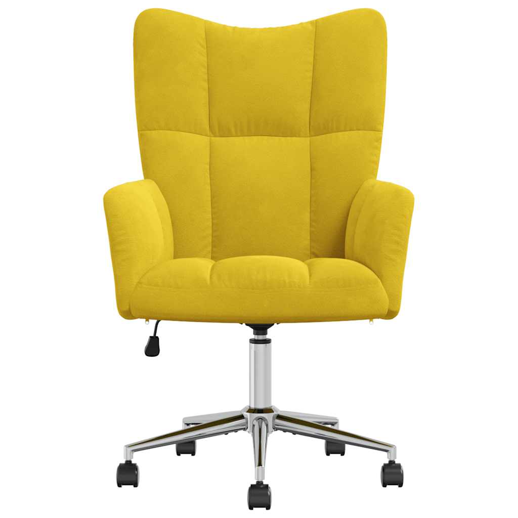 Sillón de relax de terciopelo amarillo mostaza vidaXL