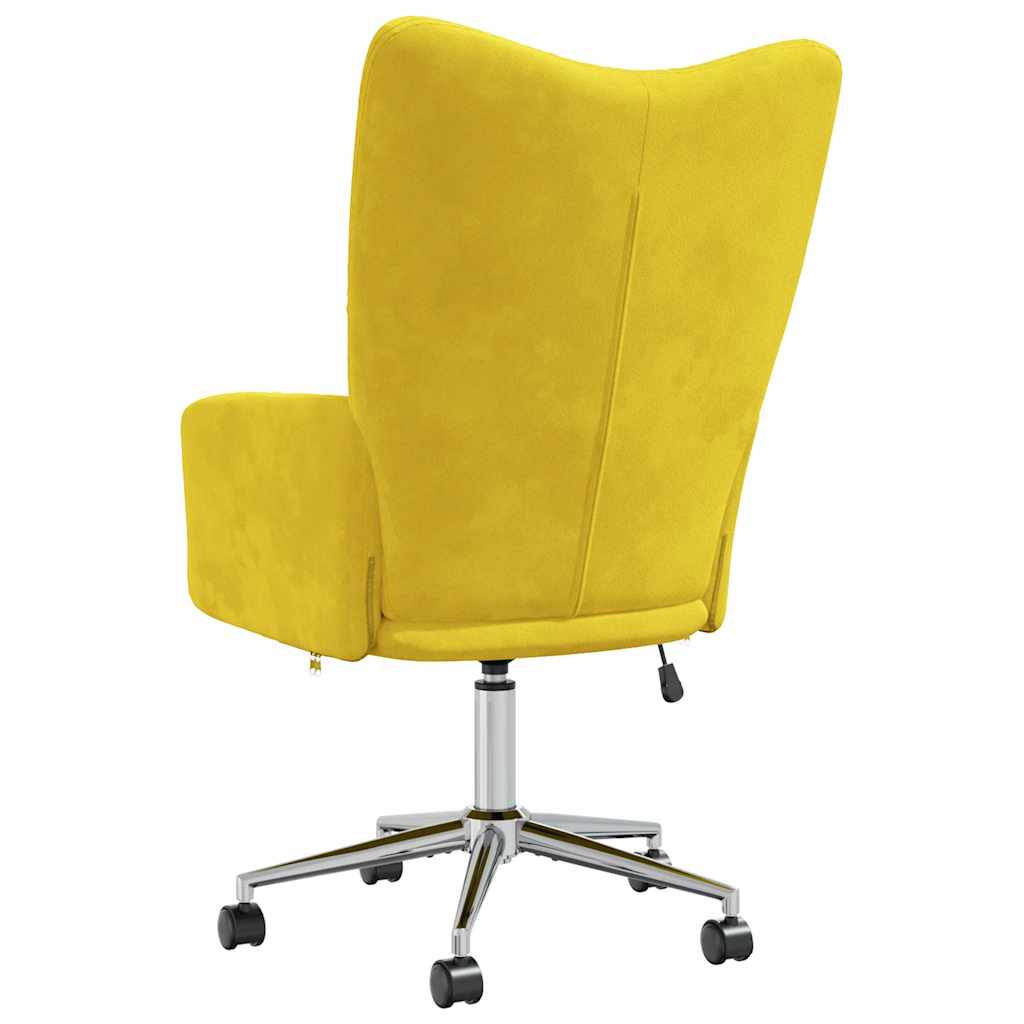 Sillón de relax de terciopelo amarillo mostaza vidaXL