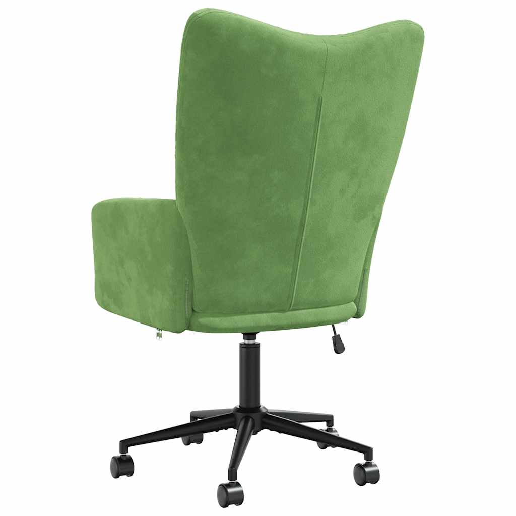 Sillón de relax de terciopelo verde claro vidaXL