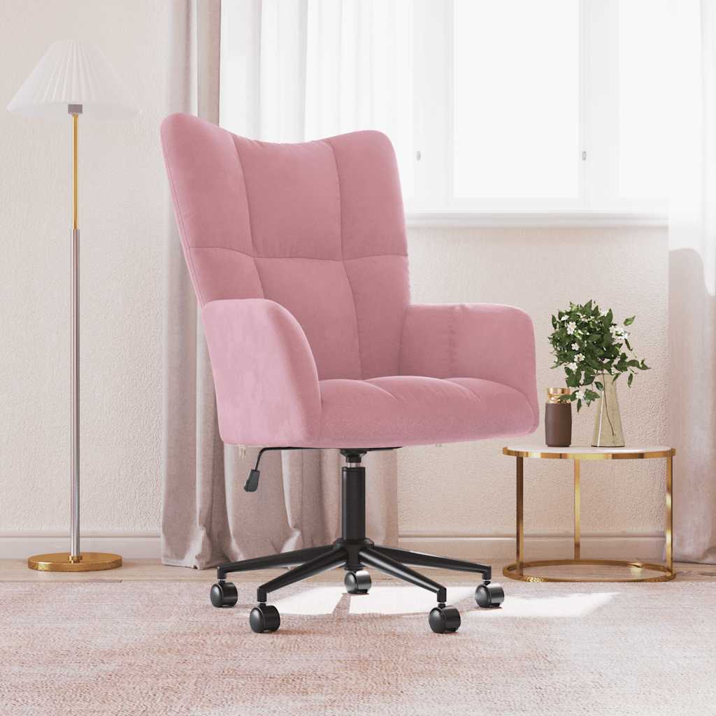 Vetonek Sillón de relax de terciopelo rosa